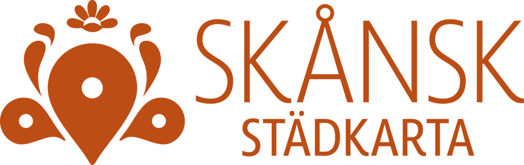 Liggande logotyp för Skånsk städkarta